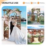VINGLI 85in Wooden Arbor for Garden and Weddings