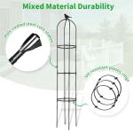 Lalahoni Garden Trellis for Climbing Plants, 5.6 feet Tall Garden Obelisk Trellis Climbing Plant Outdoor Support Potted Vine Flower Rose Vegetable Cucumber Trellis Raised Bed, Lightweight, 2 Pack