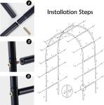 7.8ft Metal Garden Arch Trellis for Climbing Plants