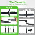 6ft Garden Obelisk Trellis for Climbing Plants-Rustproof Metal Pipe with Heavy Duty Plastic Coated, Garden Outdoor Indoor Potted Plant Support for Clematis Vine Jasmine Support （Black）