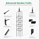 Trellis for Climbing Plants Outdoor 1Pcs Garden Obelisk 6Ft,Metal Pipe Tomato Cage Cucumber Rose Flower Vegetable Grape Round Vine Tall Plants Trellis,Plants Support Stakes Potted Garden Tower Indoor