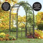 Montebello 7-Foot Black Metal Garden Arbor
