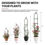 Garden Obelisk Trellis for Climbing Plants Outdoor, 4 FT Garden Trellis Plastic Coated Metal Plant Support for Indoor Outdoor, Tall Decorative Trellis for Roses, Flowers, Vines, Potted Plants