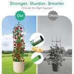 2 Pack Garden Obelisk Trellis for Climbing Plants, 71" Metal Rustproof Plant Support Rose Trellis, Tower Potted Cages for Flowers Fruits Vegetable Vines Indoor & Outdoor, Green(4 Tiers)