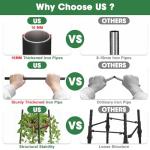 Obelisk Trellis for Climbing Plants, 6 FT Garden Trellises with 16mm Thickened Plastic-Coated Metal Pipes, Trellis for Climbing Potted Plant Vine Flower Rose Vegetable Tomato Cucumber Outdoor Indoor