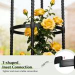 Garden Obelisk Trellis for Climbing Plants Outdoor, 6.2 FT Tomato Cage, Rose, Flowers, Grape, Pea, Cucumber Trellis, Rustproof Plastic Coated Metal Plant Support Trellis for Potted Plants (2 Pack)