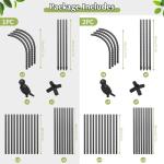 Square Tomato Cages for Garden, 6.2 FT Cucumber Trellis for Flowers