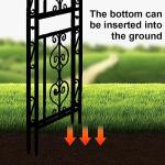 Teabelle Black Metal Garden Arbor for Climbing Plants