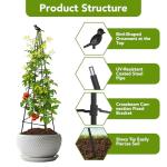 2 Pack Garden Trellis for Climbing Plants Outdoors, 70inch Tower Obelisk Trellis for Potted Climbing Plants, Plant Support for Potted Flowers, Roses, Tomatoes, Cucumbers & Vegetables