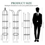 WellSign Garden Obelisk Trellis for Climbing Plants Outdoor, 6.6ft Tall Rustproof Coated Metal Plant Support with Garden Twist Tie for Tomato Cucumber Ivy Vines Rose Potted Plant Trellis 1 Pack