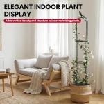 Garden Obelisk Trellis for Climbing Plants Outdoor, 4 FT Garden Trellis Plastic Coated Metal Plant Support for Indoor Outdoor, Tall Decorative Trellis for Roses, Flowers, Vines, Potted Plants