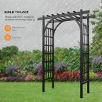 VINGLI Black Garden Arbor and Wedding Arch