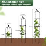 Lalahoni Garden Trellis for Climbing Plants, 5.6 feet Tall Garden Obelisk Trellis Climbing Plant Outdoor Support Potted Vine Flower Rose Vegetable Cucumber Trellis Raised Bed, Lightweight, 2 Pack
