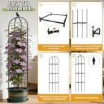 Square Tomato Cages for Garden, 6.2 FT Cucumber Trellis for Flowers