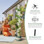 6.2ft Garden Obelisk Trellis for Climbing Plants Rustproof Metal Pipe with Heavy Duty Plastic Coated Garden Outdoor Indoor Potted Plant Support for Clematis Vine Jasmine Support