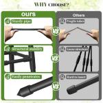 Alisisfores 4 FT Obelisk Trellis for Climbing Plants,Garden Trellis with Extra Thickened Plastic-Coated Metal Pipes, Outdoor & Indoor Garden Support for Potted Plants, Black