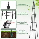 Obelisk Trellis for Climbing Plants, 6 FT Garden Trellises with 16mm Thickened Plastic-Coated Metal Pipes, Trellis for Climbing Potted Plant Vine Flower Rose Vegetable Tomato Cucumber Outdoor Indoor
