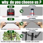 Hsundries 5.2FT Obelisk Trellis for Climbing Plants Outdoor, 16mm Rust-Proof Extra Thickened Plastic-Coated Metal Pipes, Indoor Climbing Support for Potted Plants, Vines, Flowers Stands,Black