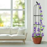 Lalahoni Garden Trellis for Climbing Plants, 5.6 feet Tall Garden Obelisk Trellis Climbing Plant Outdoor Support Potted Vine Flower Rose Vegetable Cucumber Trellis Raised Bed, Lightweight, 2 Pack