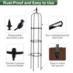 Lalahoni Garden Trellis for Climbing Plants, 5.6 feet Tall Garden Obelisk Trellis Climbing Plant Outdoor Support Potted Vine Flower Rose Vegetable Cucumber Trellis Raised Bed, Lightweight, 2 Pack