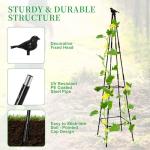 Lalahoni Garden Trellis for Climbing Plants, 67inch Tall Garden Obelisk Trellis for Climbing Potted Plant Outdoor Support Vine Flower Rose Vegetable Tomato Cucumber Trellis, Lightweight, 2 Pack