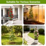 2 Pack Garden Trellis for Climbing Plants Outdoors, 70inch Tower Obelisk Trellis for Potted Climbing Plants, Plant Support for Potted Flowers, Roses, Tomatoes, Cucumbers & Vegetables