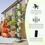 2026 Updated Garden Obelisk Trellis for Climbing Plants Outdoor, 6.3 FT Tomato Cage, Rose, Flowers, Grape, Pea, Cucumber Trellis, Rustproof Plastic Coated Metal Plant Support Trellis for Potted Plants