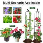 Lalahoni Garden Trellis for Climbing Plants, 5.6 feet Tall Garden Obelisk Trellis Climbing Plant Outdoor Support Potted Vine Flower Rose Vegetable Cucumber Trellis Raised Bed, Lightweight, 2 Pack