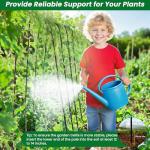 PKBD Tall Garden Arch Trellis for Climbing Plants Outdoor, 4 ft Tall Polyethylene-Coated Stainless Steel Garden Arch for Climbing Vine Vegetable/Fruit/Flower, Cucumber Trellis for Raised Bed, Black