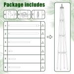 Hsundries 5.2FT Obelisk Trellis for Climbing Plants Outdoor, 16mm Rust-Proof Extra Thickened Plastic-Coated Metal Pipes, Indoor Climbing Support for Potted Plants, Vines, Flowers Stands,Black