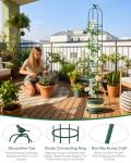 Garden Trellis for Climbing Plants, Rustproof Metal Pipe with Heavy Duty Plastic Coated, Garden Outdoor Indoor Potted Plant Support, Obelisk Garden Trellis for Climbing Vine