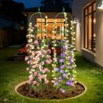 2 Pack Garden Obelisk Trellis for Climbing Plants, 71" Metal Rustproof Plant Support Rose Trellis, Tower Potted Cages for Flowers Fruits Vegetable Vines Indoor & Outdoor, Green(4 Tiers)