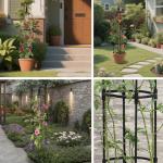 Trellis for Climbing Plants Outdoor 1Pcs Garden Obelisk 6Ft,Metal Pipe Tomato Cage Cucumber Rose Flower Vegetable Grape Round Vine Tall Plants Trellis,Plants Support Stakes Potted Garden Tower Indoor