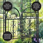 Montebello 7-Foot Black Metal Garden Arbor