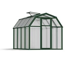 Palram - Canopia Rion EcoGrow 2 | 6 Ft. x 8 Ft. Greenhouse, Large Twin Wall Polycarbonate Heavy Duty Green House DIY Kit for Garden, Yard, Plants, Walk-in for Outdoors with Window Vent (Green)