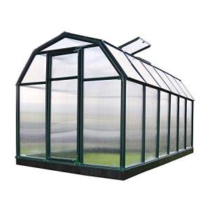 Palram - Canopia Rion EcoGrow 2 | 6 Ft. x 12 Ft. Greenhouse, Large Twin Wall Polycarbonate Heavy Duty Green House DIY Kit for Garden, Yard, Plants, Walk-in for Outdoors with Window Vent (Green)