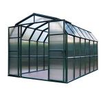 Palram - Canopia Rion Grand Gardener 2 | 8 Ft. x 12 Ft. Greenhouse, Large Clear Twin Wall Polycarbonate Heavy Duty Green House DIY Kit for Garden, Plants, Walk-In for Outdoors with Window Vent (Green)