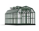 Palram - Canopia Rion Prestige 8 Ft. x 16 Ft. Greenhouse, Large Clear Twin Wall Polycarbonate Heavy Duty Green House DIY Kit for Walk-in for Outdoors with Window Vent (Green w/ Clear Walls)
