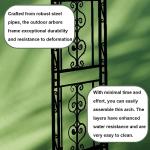 Teabelle Black Metal Garden Arbor for Climbing Plants