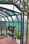 Palram - Canopia Rion Grand Gardener 2 | 8 Ft. x 8 Ft. Greenhouse, Large Clear Twin Wall Polycarbonate Heavy Duty Green House DIY Kit for Garden, Plants, Walk-in for Outdoors with Window Vent (Green)