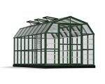 Palram - Canopia Rion Prestige 8 Ft. x 16 Ft. Greenhouse, Large Clear Twin Wall Polycarbonate Heavy Duty Green House DIY Kit for Walk-in for Outdoors with Window Vent (Green w/ Clear Walls)