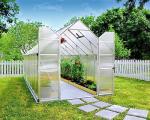 Palram - Canopia Essence 8 Ft. x 16 Ft. Greenhouse Kit, UV Protected DIY Walk in Green House Heavy Duty 4mm Twin Panel Polycarbonate Panels and Aluminum Frame for for Outdoor, Gardening, Backyard