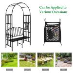 Heavy Duty Metal Garden Arch with Bench