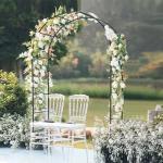 Sturdy Metal Garden Arch Trellis for Climbing Plants