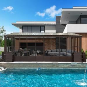 Domi Outdoor Sunroom Kit with Sliding Doors