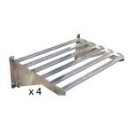 Palram - Canopia Glory 8 Ft. x 16 Ft. Greenhouse Kit with 4 Heavy Duty ShelvesHobby DIY Walk In Green House Heavy Duty Polycarbonate with Aluminium Frame, with Lockable Door and Vent for Garden (Gray)