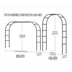 7.8ft Metal Garden Arch Trellis for Climbing Plants