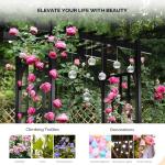 VINGLI Black Garden Arbor and Wedding Arch