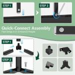 Jocisland 8x12Ft Polycarbonate Greenhouse, Heavy Duty Aluminum Frame with 2 Windows & Swing Doors, Outdoor Garden Greenhouses for Backyard, Black