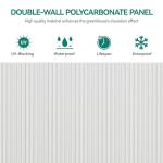 YITAHOME 16x6FT Polycarbonate Greenhouse for Outdoors, Large Heavy Duty Aluminum Greenhouses with Sliding Doors and Vent Window, Walk-in Greenhouse for Garden Backyard, Simple Setup, Silver